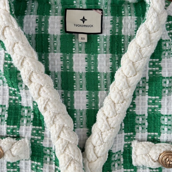 Tuckernuck Clodagh Jacket Green & White - Picture 3 of 5